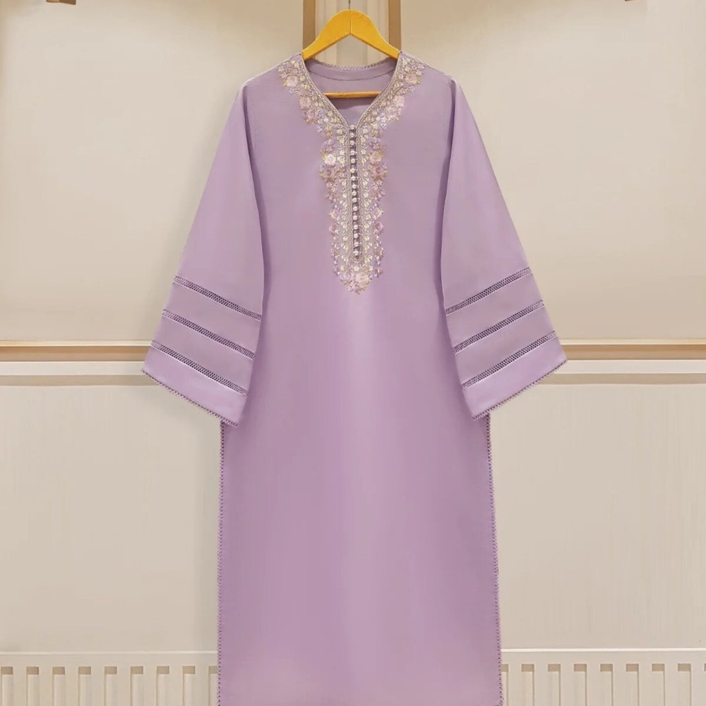 Agha Noor, lilac 2 piece coordinate suit.